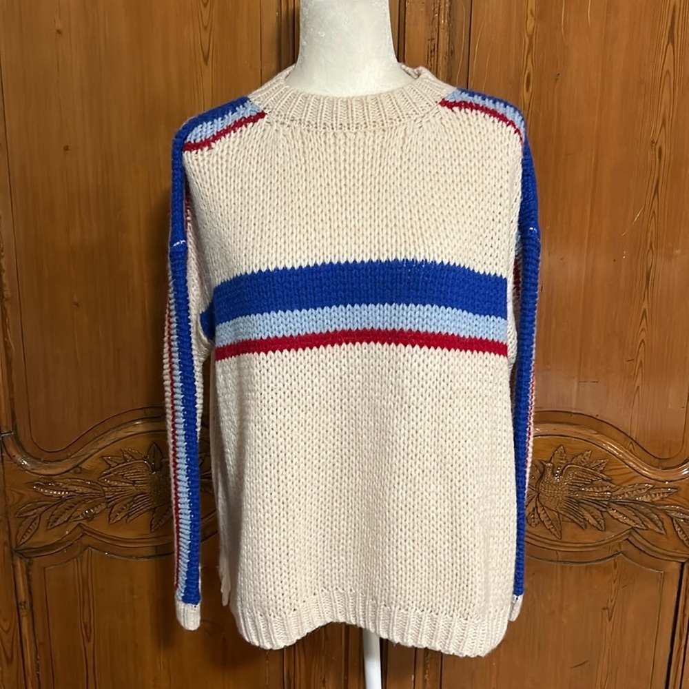 XIRENA Alpaca Apres Ski Taos Stripe Crewneck Sweater